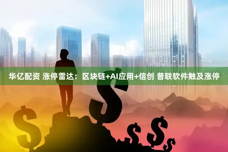 华亿配资 涨停雷达：区块链+AI应用+信创 普联软件触及涨停