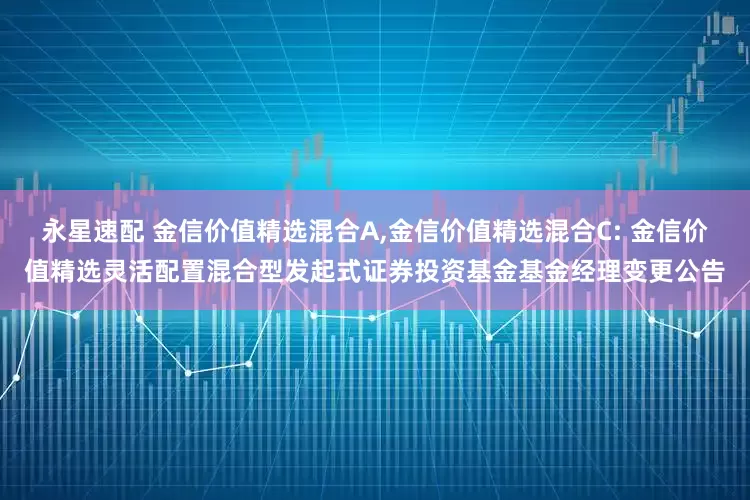 永星速配 金信价值精选混合A,金信价值精选混合C: 金信价值精选灵活配置混合型发起式证券投资基金基金经理变更公告