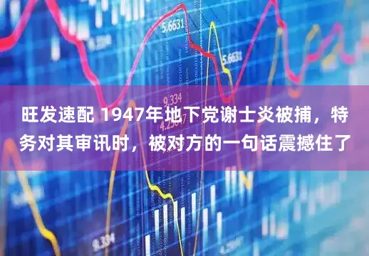旺发速配 1947年地下党谢士炎被捕，特务对其审讯时，被对方的一句话震撼住了